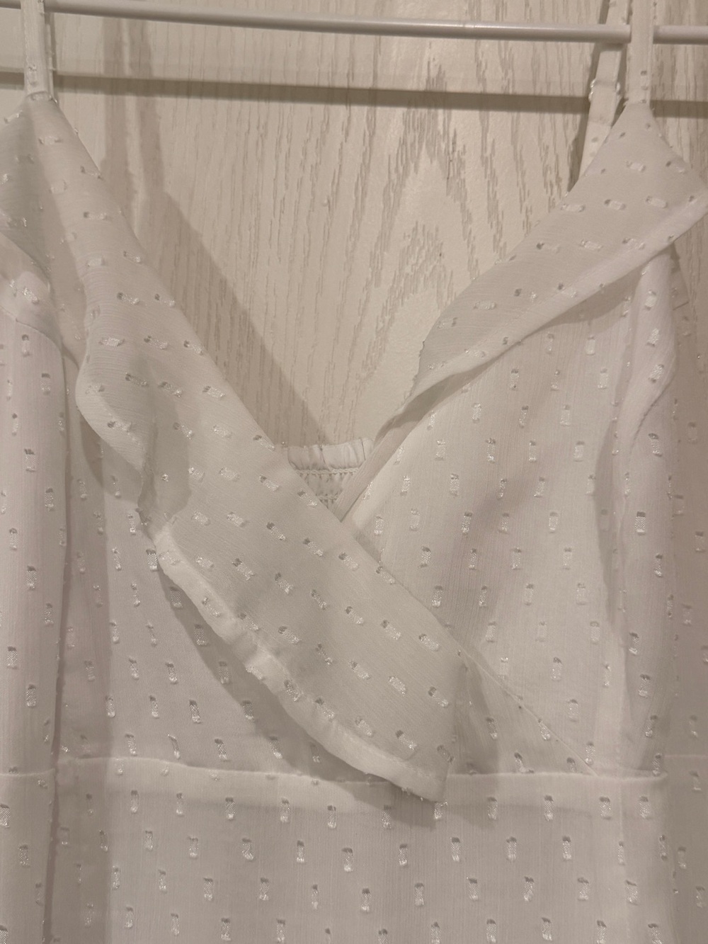Express White Spaghetti Strap Ruffle Maxi Dress - Picture 3 of 6